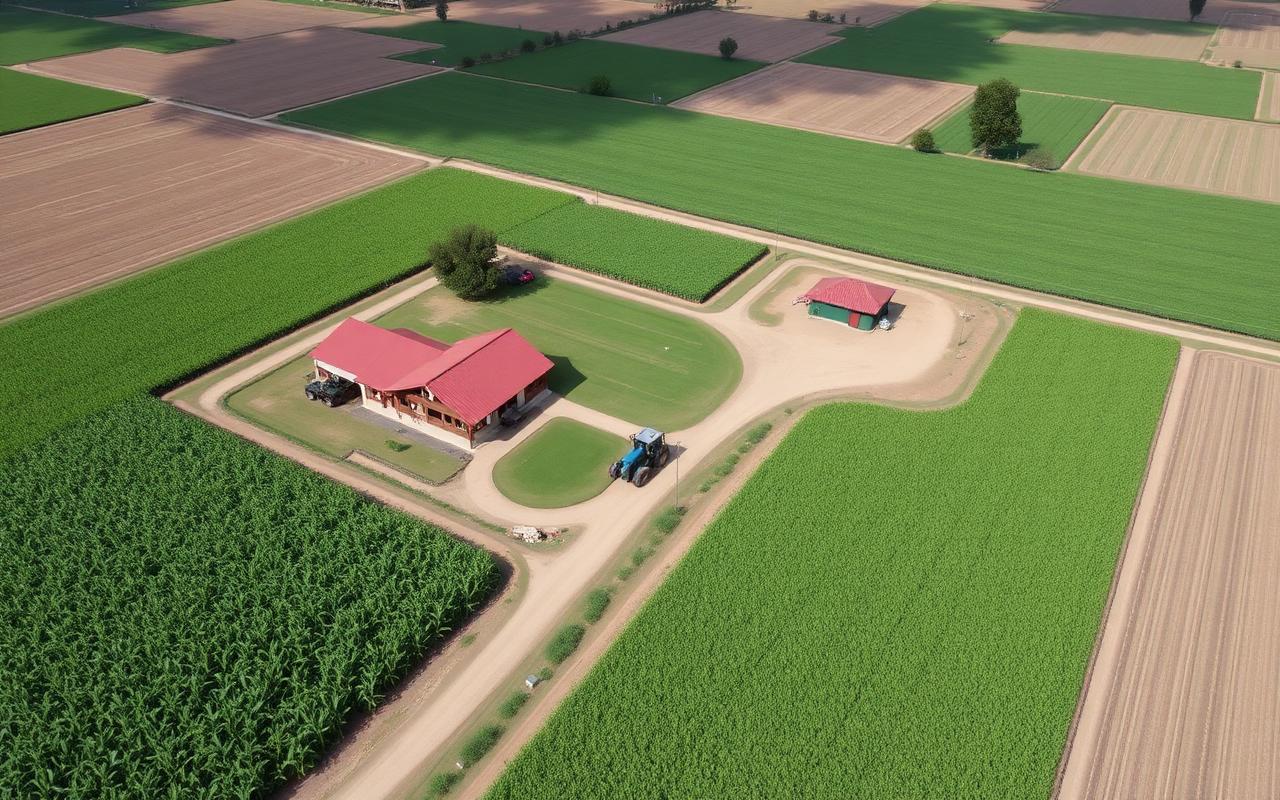 Fazenda vista aérea